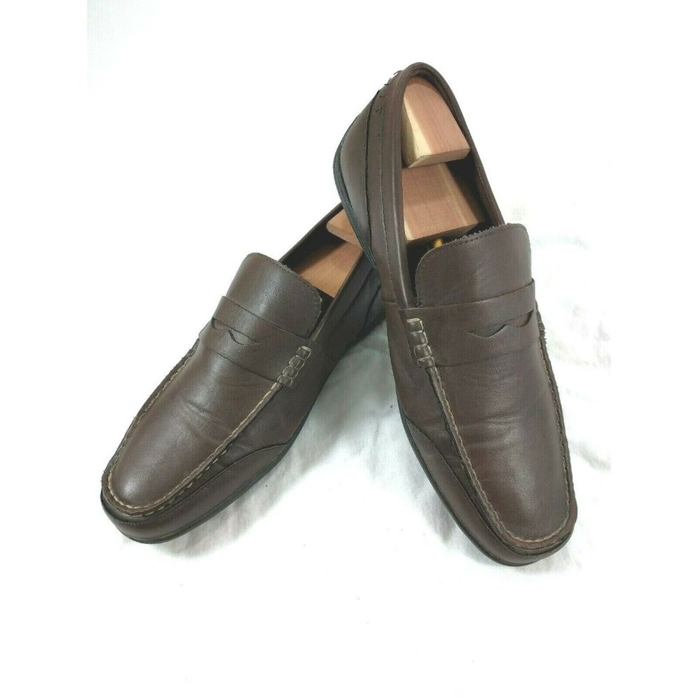 Tommy Hilfiger Brown Penny Moc Toe Loafer 10.5 - Picture 1 of 9